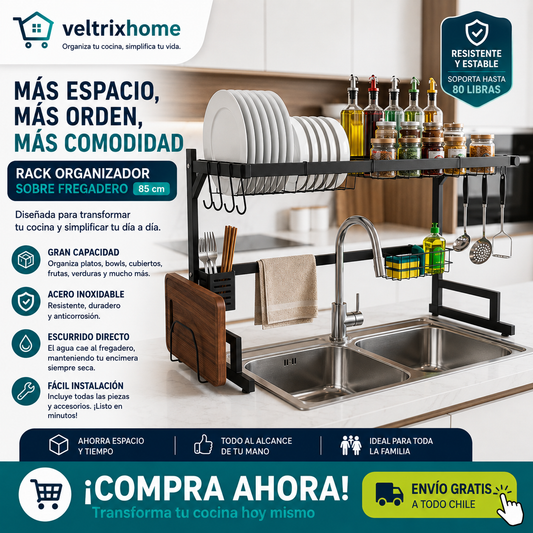 Rack Organizador De Cocina Seca-platos Premium