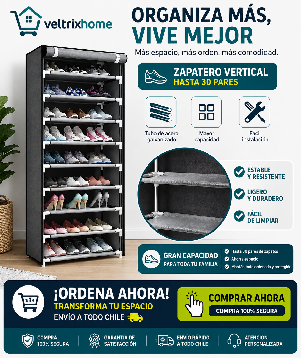 Zapatera Organizador Vertical