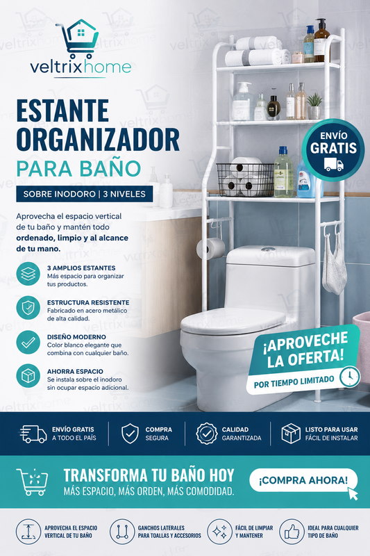 ESTANTE ORGANIZADOR DE BAÑO
