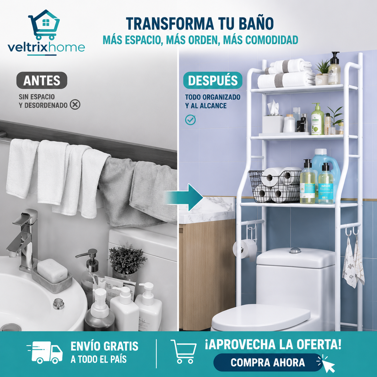 ESTANTE ORGANIZADOR DE BAÑO