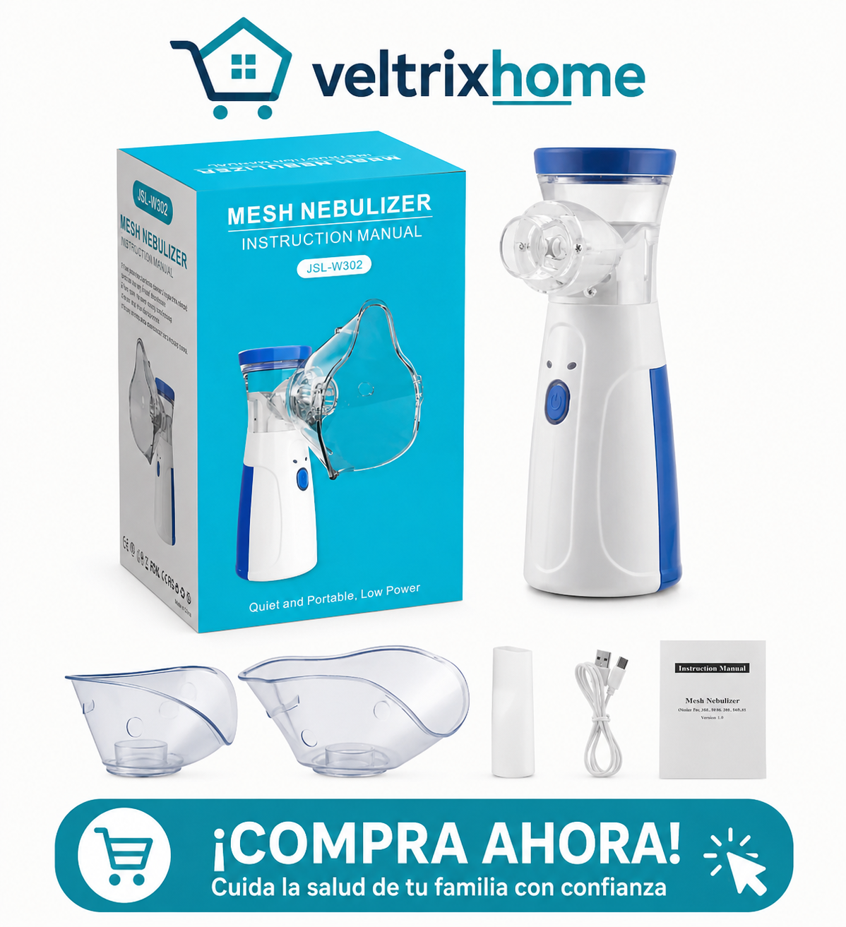 Nebulizador portátil recargable
