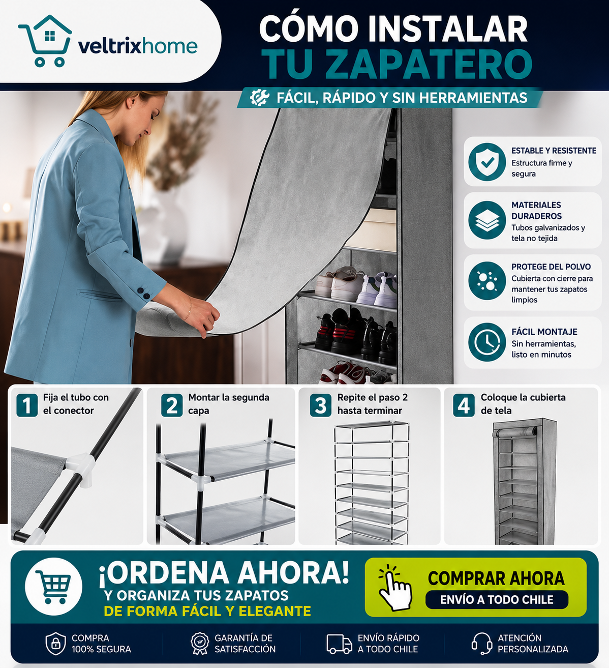 Zapatera Organizador Vertical