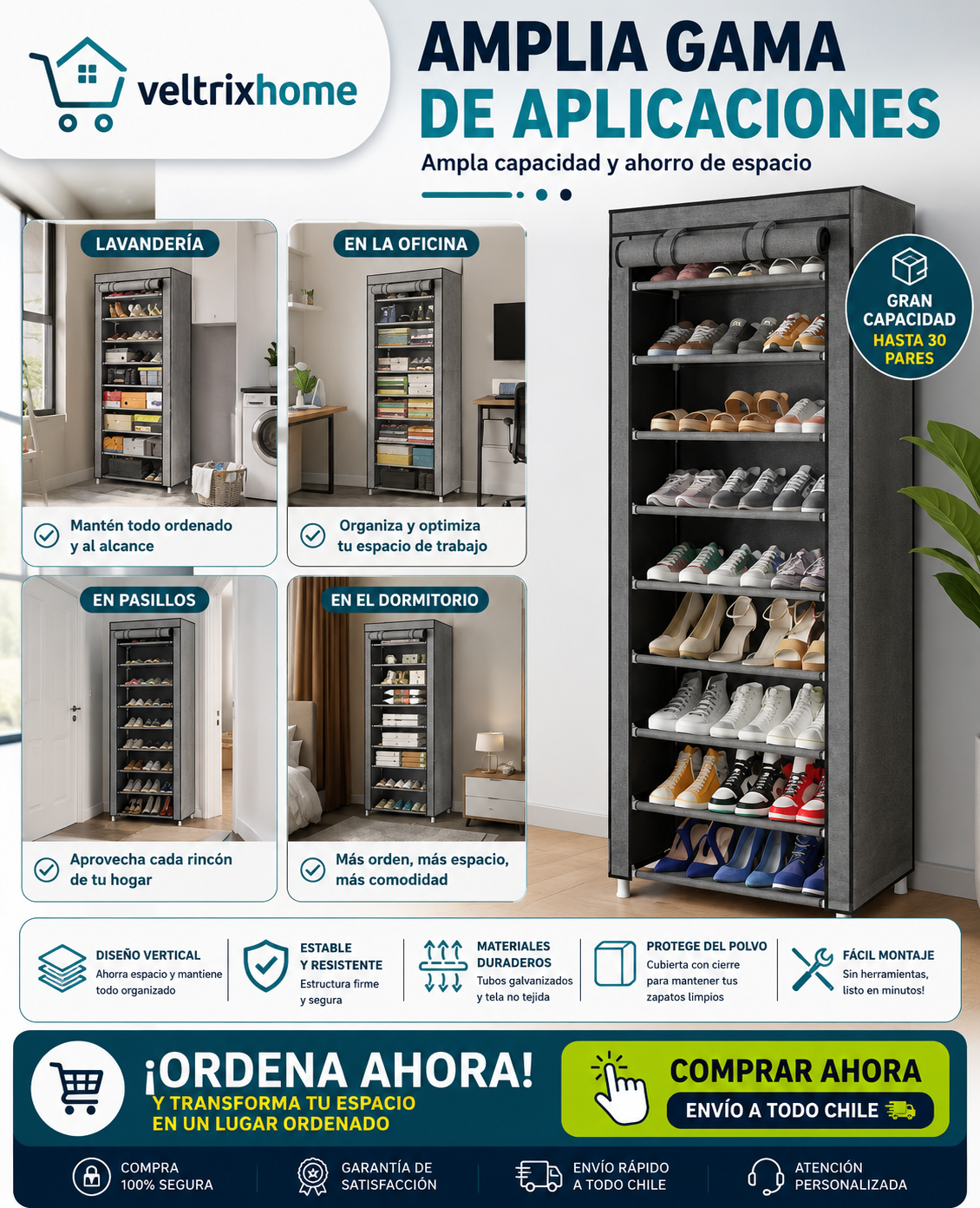 Zapatera Organizador Vertical