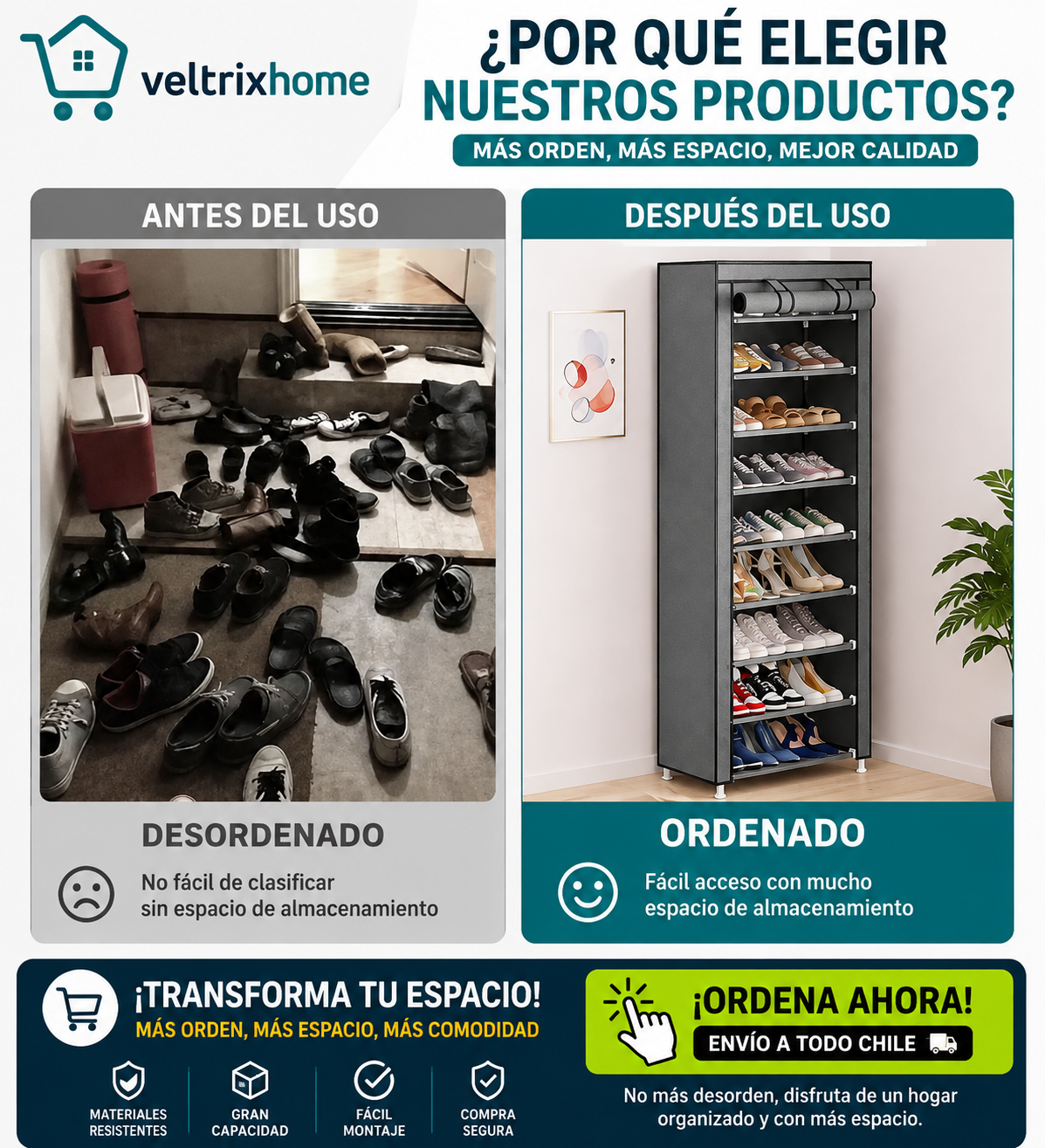 Zapatera Organizador Vertical
