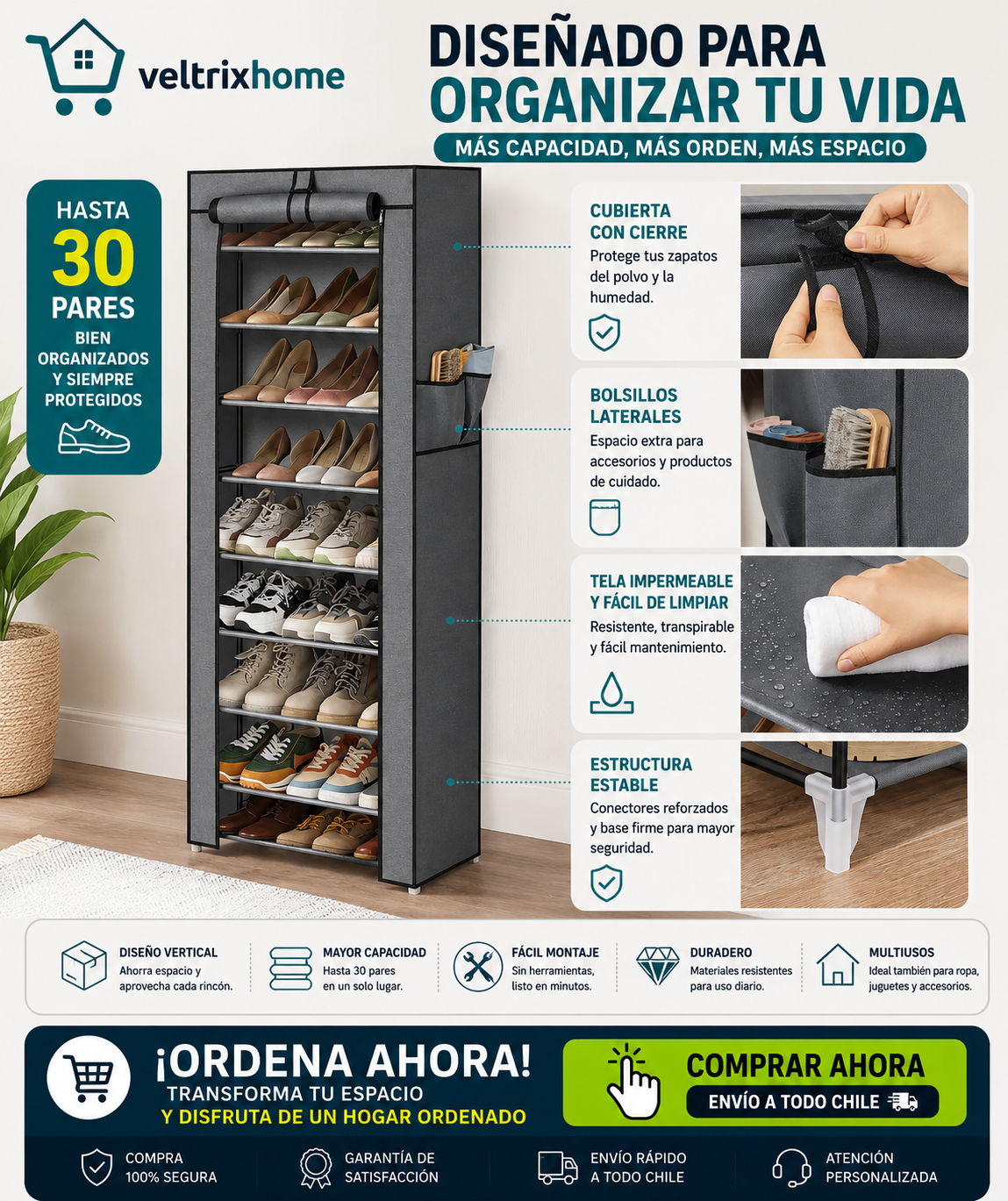 Zapatera Organizador Vertical